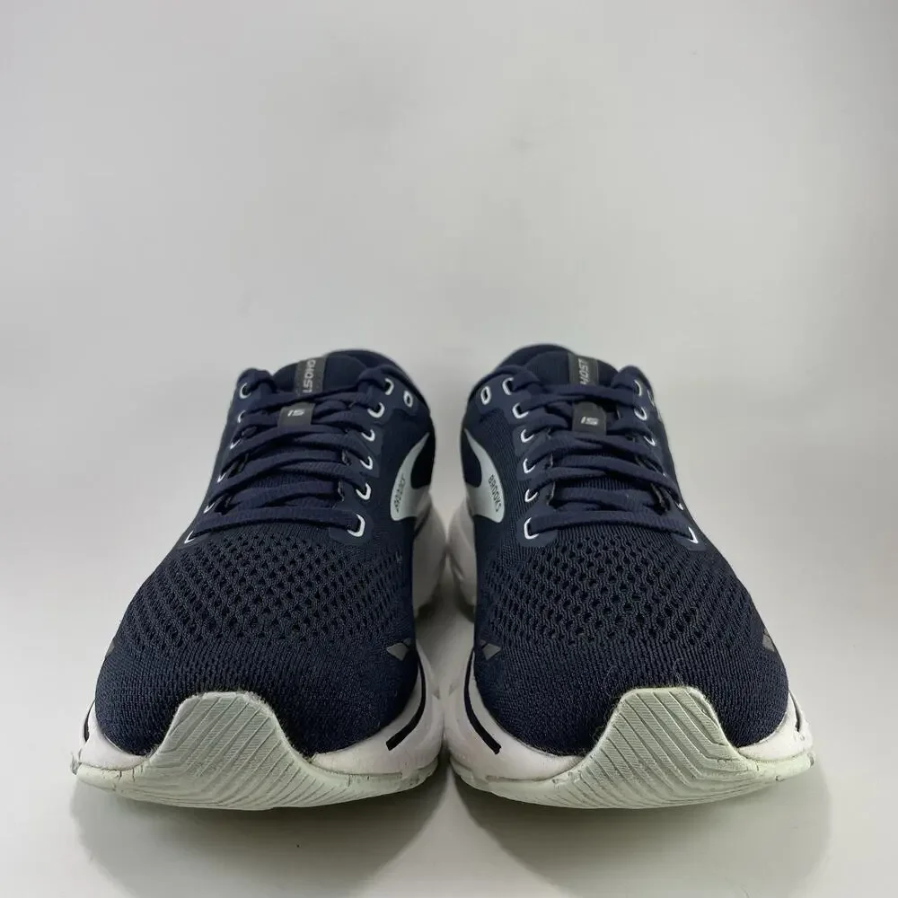 Brooks Ghost 14 Womens Size 10 Navy Blue White Running Shoes Sneakers